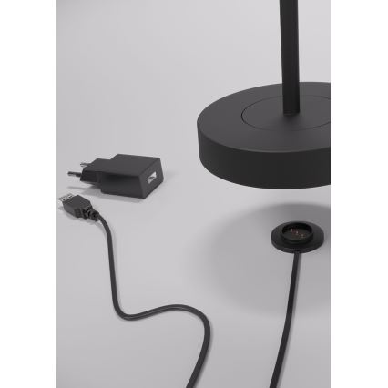 Redo 90312 - Lampe de table tactile LED à intensité variable ILUNA LED/2,5W/5V 2700-3000K 3000 mAh IP65 noir