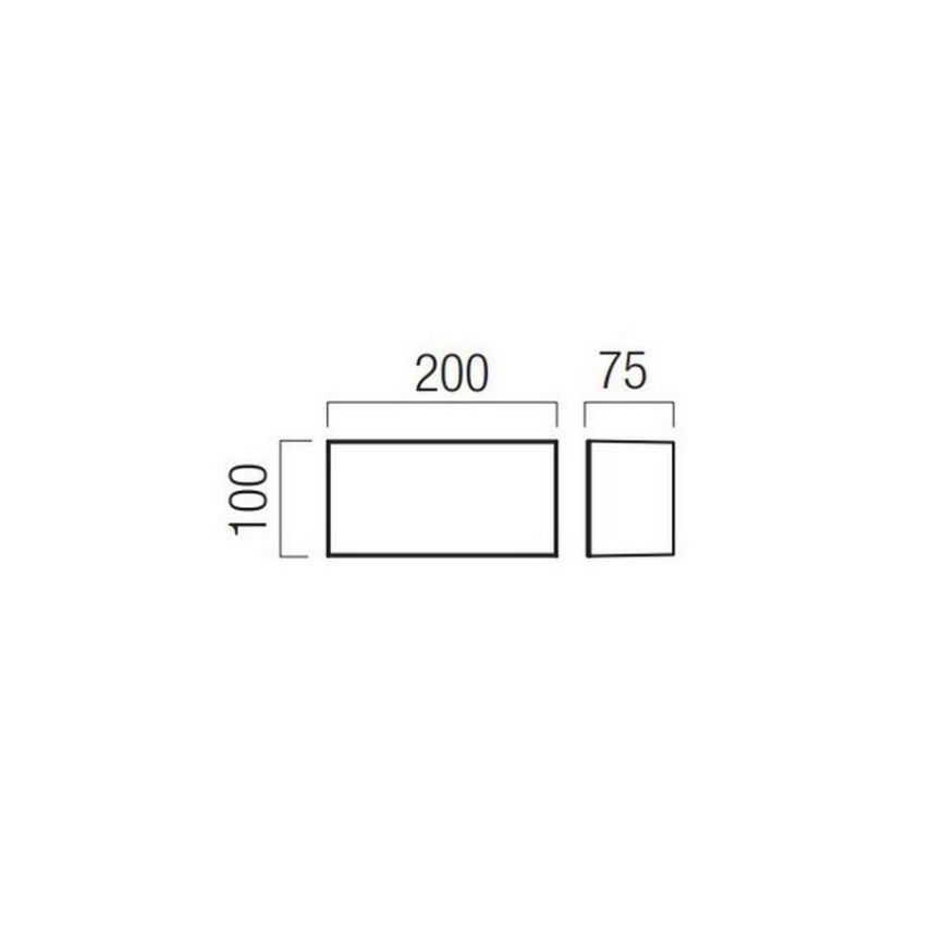 Redo 90326 - LED Auβen-Wandbeleuchtung KODIAK LED/8W/230V IP65 weiß/schwarz