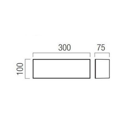 Redo 90329 - Applique LED da esterno KODIAK LED/12W/230V 4000K 30 cm IP65 bianco