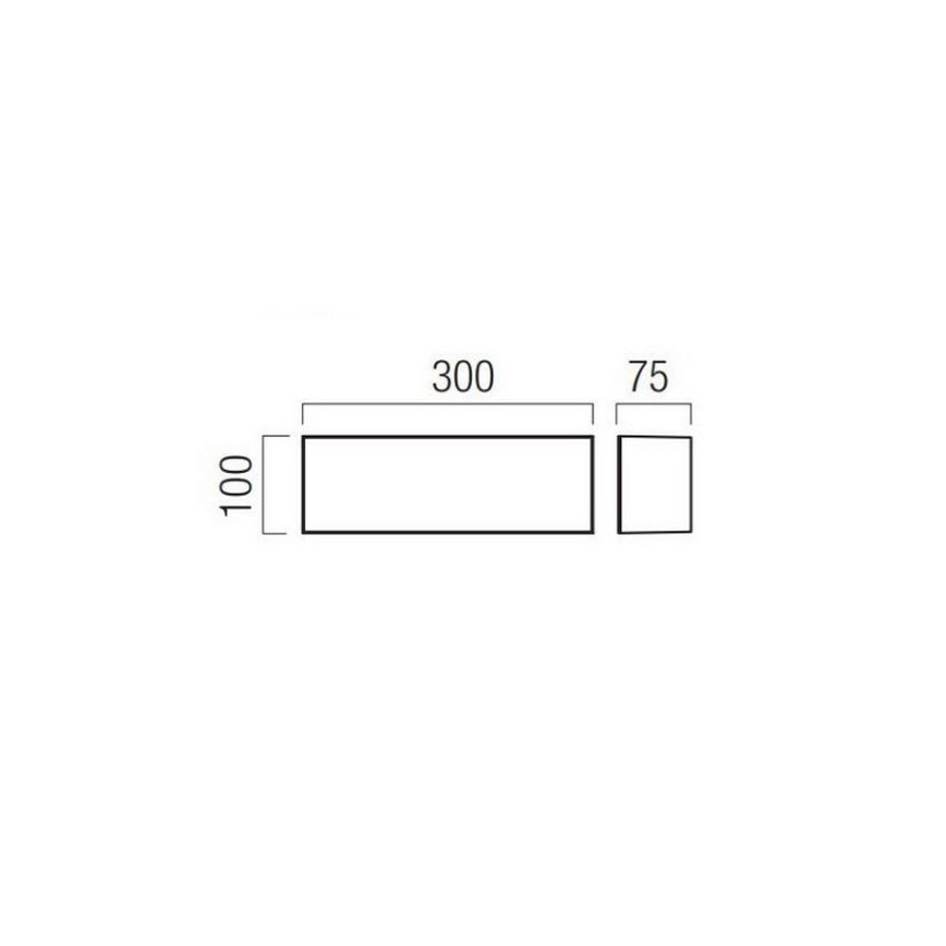 Redo 90329 - Applique LED da esterno KODIAK LED/12W/230V 4000K 30 cm IP65 bianco