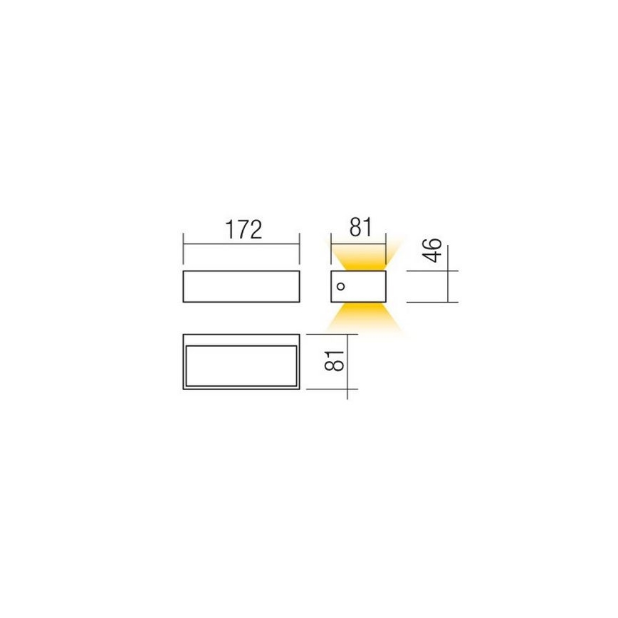 Redo 90372 - LED Applique da esterno LAMPRIS LED/9,5W/230V IP65 bianco