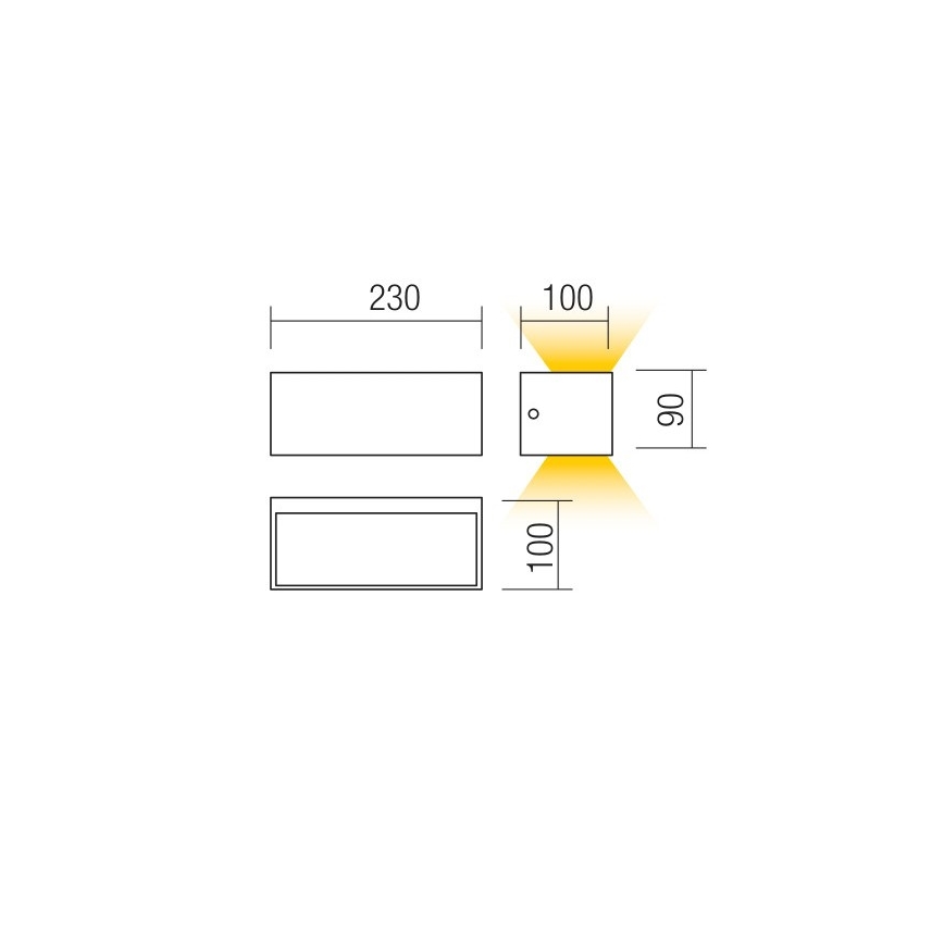 Redo 90373 - LED Auβen-Wandbeleuchtung LAMPRIS LED/13W/230V IP65 weiß