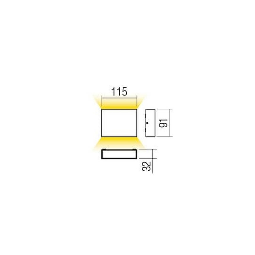 Redo 90376 - LED Applique murale d'extérieur KAMAL LED/4,4W/230V 3000K IP54 gris