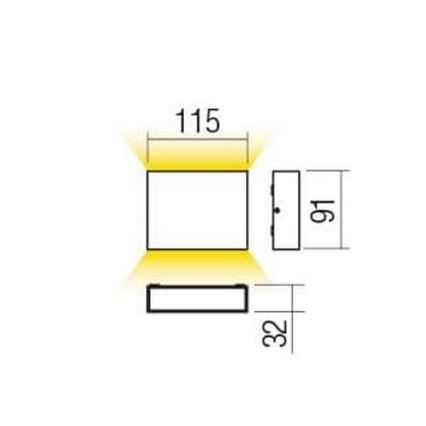 Redo 90377 - LED Applique murale d'extérieur KAMAL LED/4,4W/230V 3000K IP54 marron