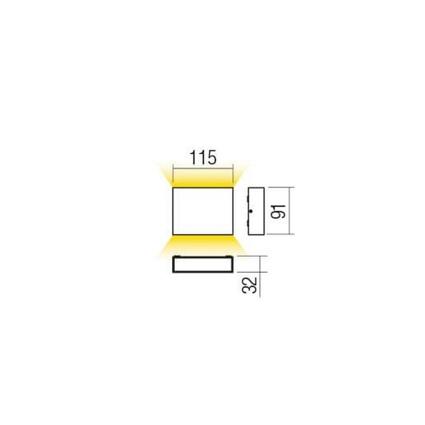 Redo 90377 - LED Applique murale d'extérieur KAMAL LED/4,4W/230V 3000K IP54 marron