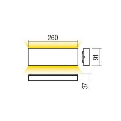 Redo 90387 - LED Applique da esterno KAMAL LED/15W/230V 3000K IP54 bianco
