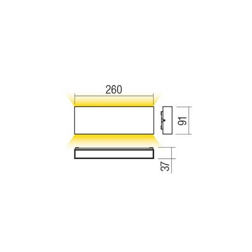 Redo 90387 - LED Applique da esterno KAMAL LED/15W/230V 3000K IP54 bianco