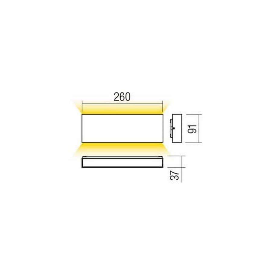 Redo 90388 - applique murale LED d'extérieur KAMAL LED/15W/230V 3000K IP54 gris