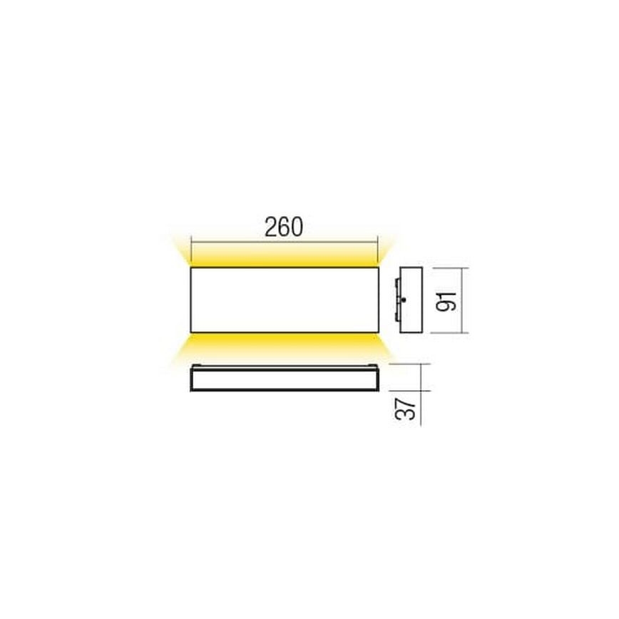 Redo 90389 - LED Applique da esterno KAMAL LED/15W/230V 3000K IP54 marrone