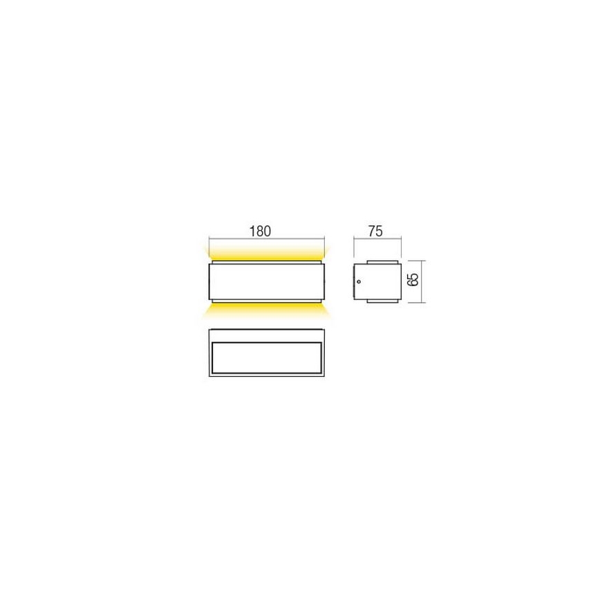 Redo 90400 - Applique murale extérieure DASH LED/9W/230V 4000K IP65 blanc