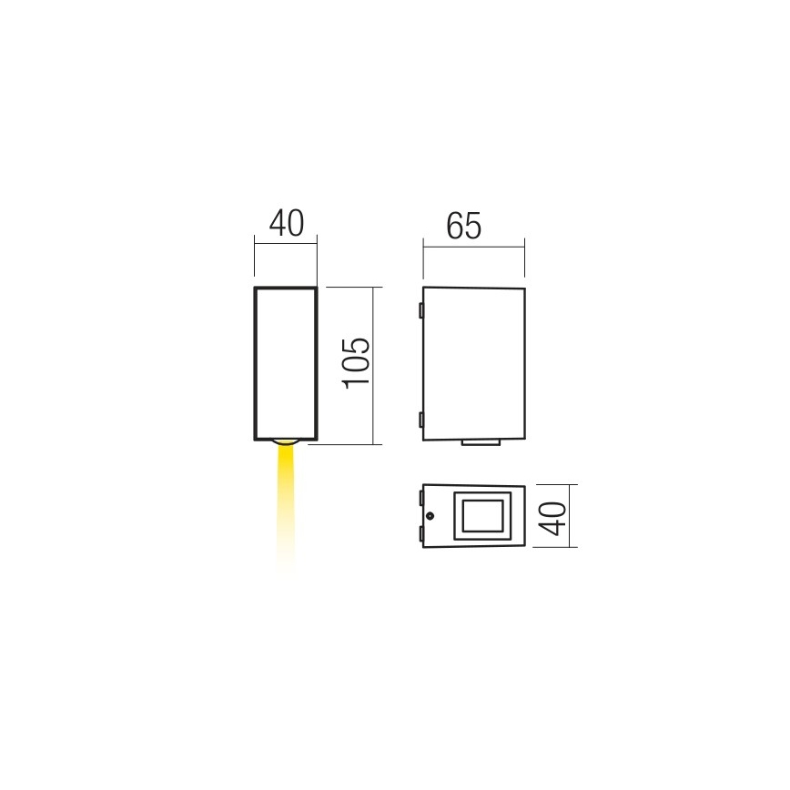 Redo 90415 - LED Auβen-Wandbeleuchtung ACE LED/3,36W/230V 3000K IP54 grau