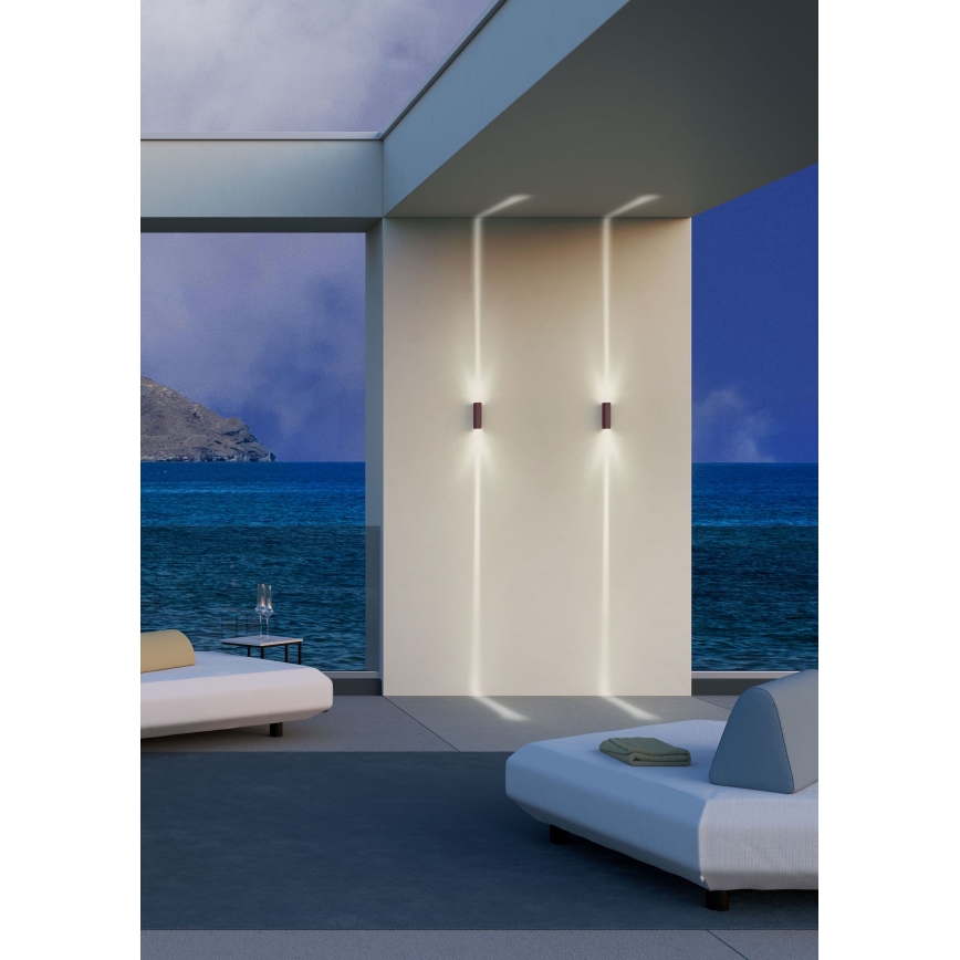 Redo 90424 - Applique murale extérieure ACE LED/5,84W/230V 4000K IP54 marron