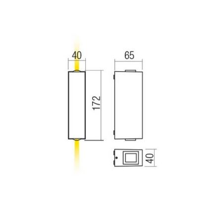 Redo 90424 - Applique murale extérieure ACE LED/5,84W/230V 4000K IP54 marron