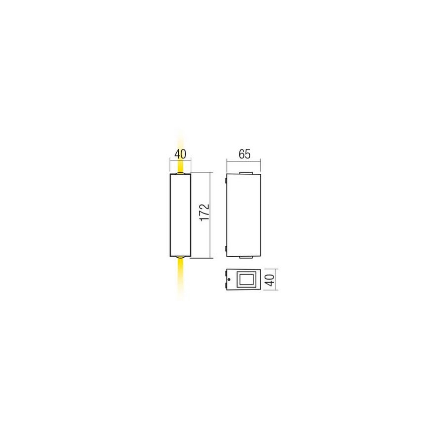 Redo 90424 - Applique murale extérieure ACE LED/5,84W/230V 4000K IP54 marron