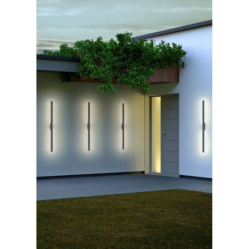 Redo 90433 - LED-Wandleuchte für den Außenbereich REFLEXA LED/24W/230V 3000K 144 cm IP54 anthrazit