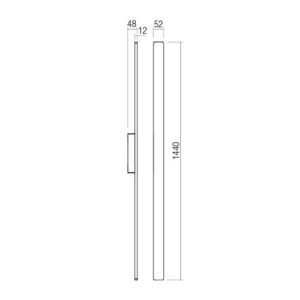 Redo 90433 - LED-Wandleuchte für den Außenbereich REFLEXA LED/24W/230V 3000K 144 cm IP54 anthrazit