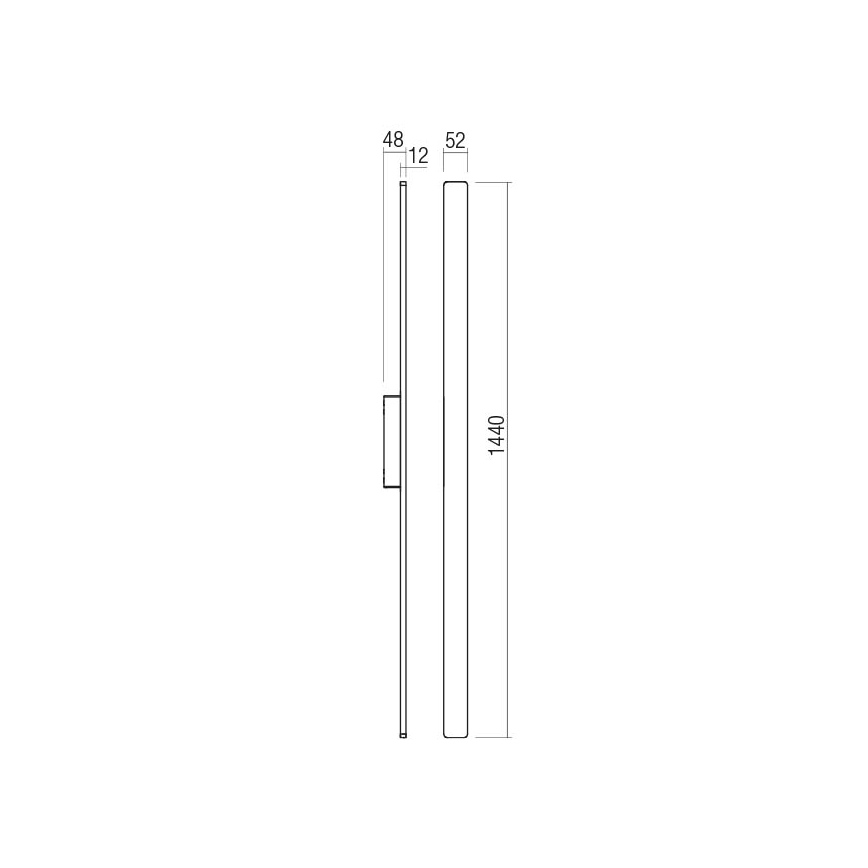 Redo 90433 - LED-Wandleuchte für den Außenbereich REFLEXA LED/24W/230V 3000K 144 cm IP54 anthrazit