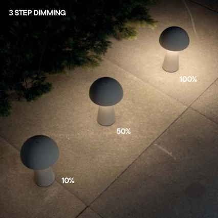 Redo 90438 - Lampada da esterno dimmerabile touch KIRA LED/4,7W/230V 2200 mAh IP44 bianca