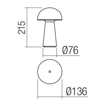 Redo 90438 - Lampe d'extérieur tactile dimmable KIRA LED/4,7W/230V 2200 mAh IP44 blanche