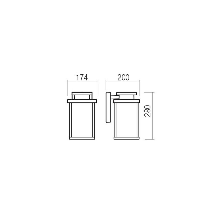 Redo 90462 - Applique murale extérieure YARD 1xE27/42W/230V IP44 anthracite