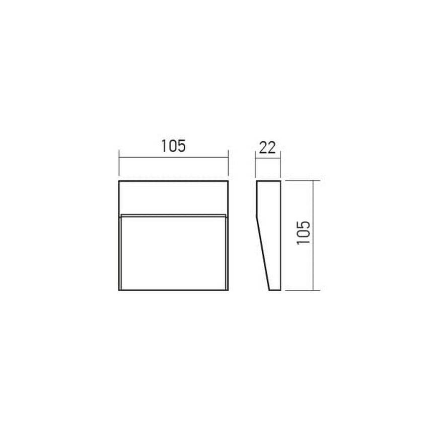 Redo 90474 - Applique a LED da esterno LANDER LED/3W/230V IP54 bianco