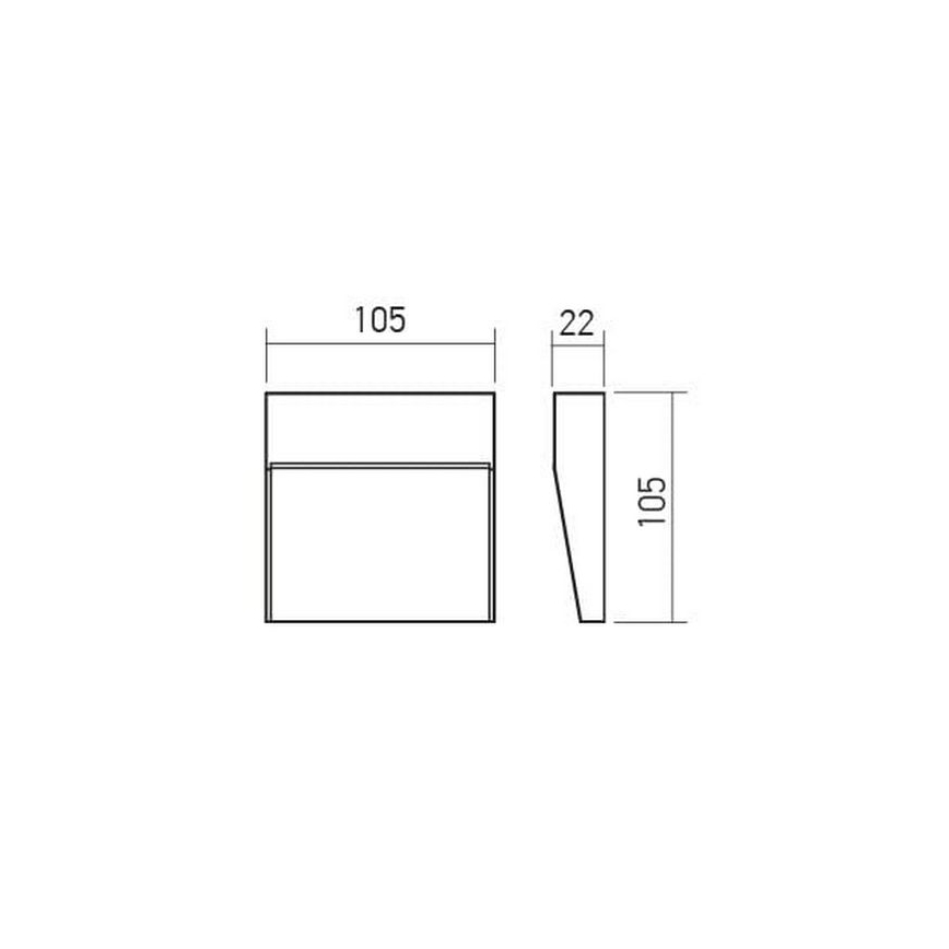 Redo 90475 - Applique a LED da esterno LANDER LED/3W/230V IP54 antracite