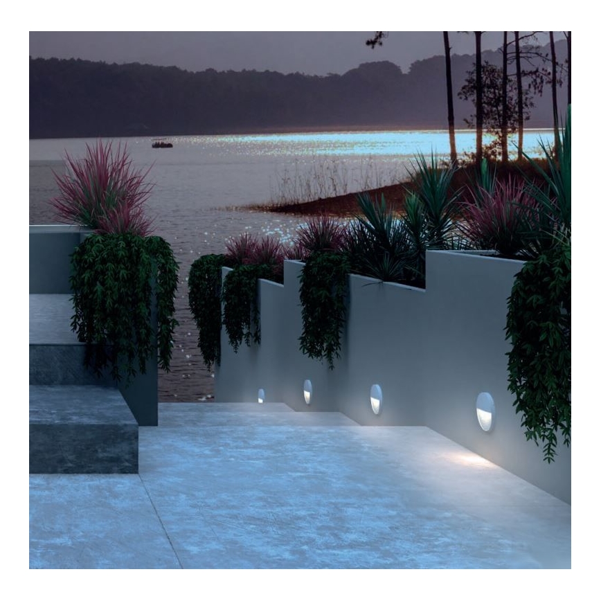 Redo 90476 - Applique murale LED extérieure LANDER LED/6W/230V IP54 blanc