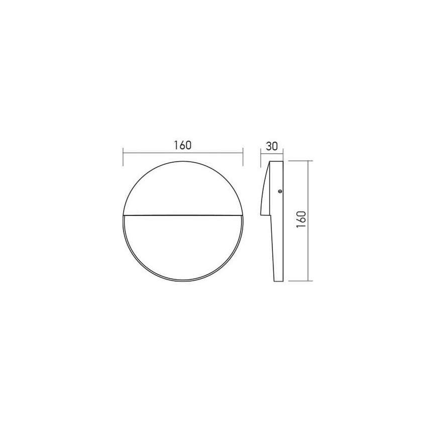 Redo 90476 - Applique murale LED extérieure LANDER LED/6W/230V IP54 blanc