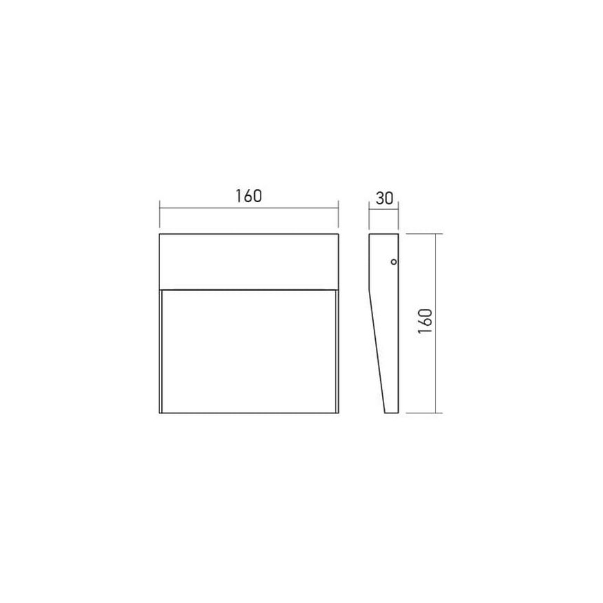 Redo 90478 - Applique murale LED extérieure LANDER LED/6W/230V IP54 blanc