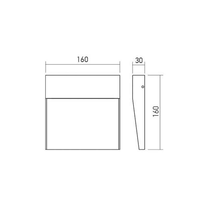 Redo 90479 - Applique a LED da esterno LANDER LED/6W/230V IP54 antracite