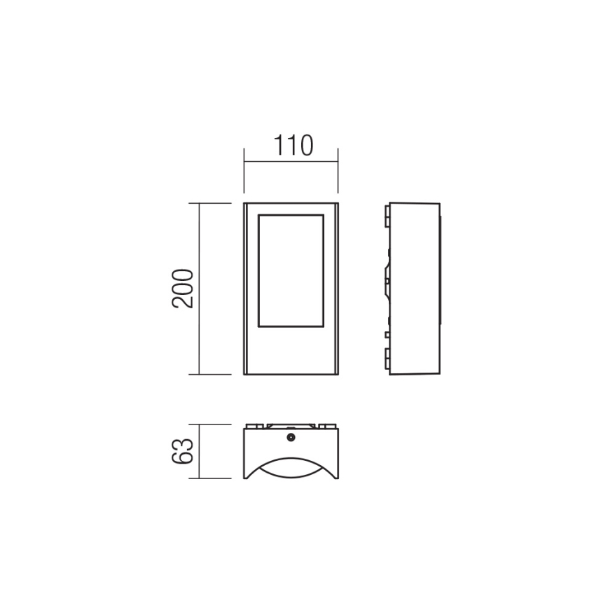 Redo 90484 - Applique a LED da esterno WARP LED/8W/230V 3000K IP44 marrone