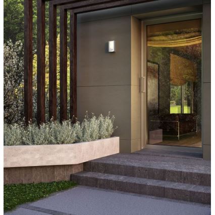 Redo 90486 - Applique murale extérieure avec détecteur WARP LED/8W/230V 3000K IP44 anthracite