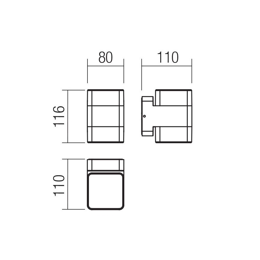 Redo 90492 - Applique murale LED extérieure TOK LED/14,8W/230V IP44 anthracite