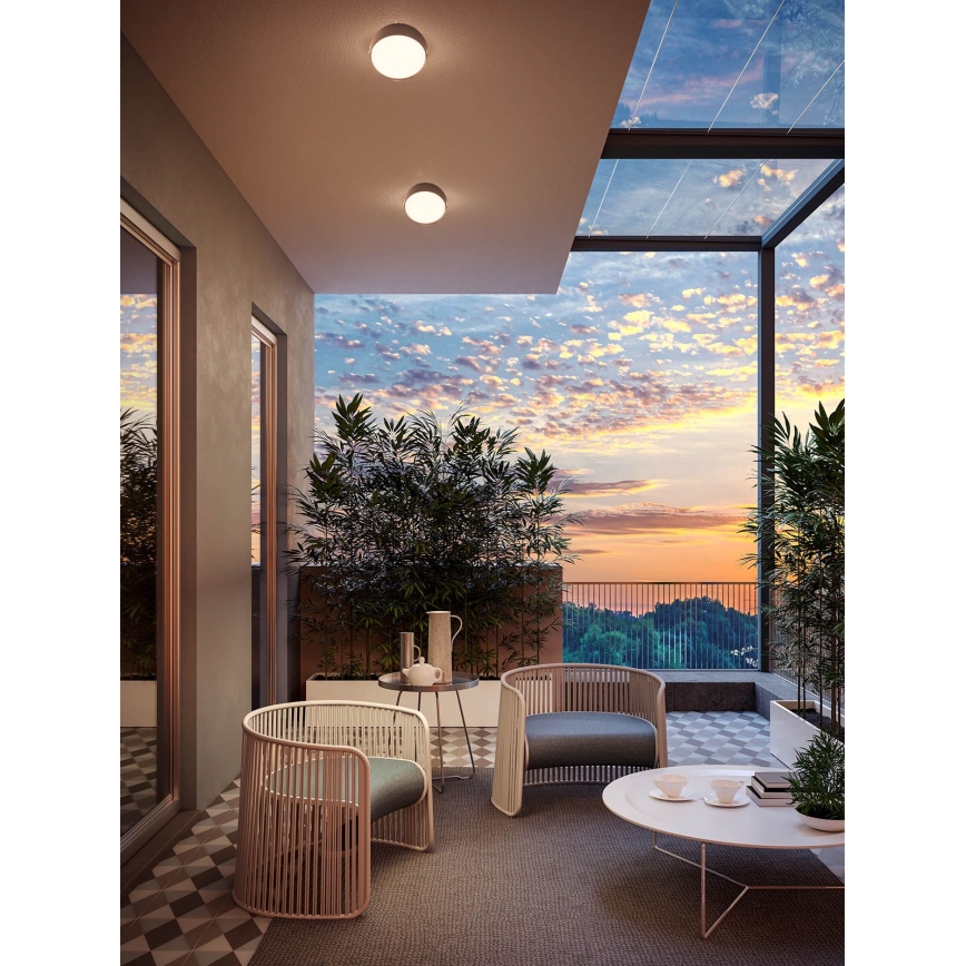 Redo 90496 - Plafoniera LED da esterno URANIA LED/10W/230V diametro 16 cm 3000K IP65 marrone