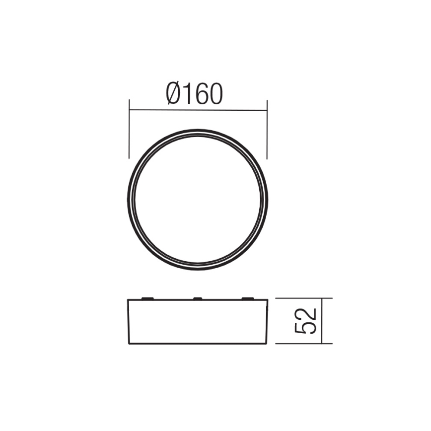 Redo 90496 - Plafoniera LED da esterno URANIA LED/10W/230V diametro 16 cm 3000K IP65 marrone