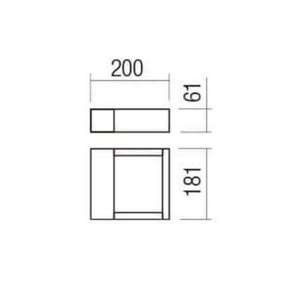 Redo 90508 - Applique murale extérieure WALD LED/10W/230V IP65 anthracite
