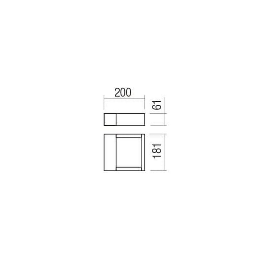 Redo 90508 - Applique murale extérieure WALD LED/10W/230V IP65 anthracite