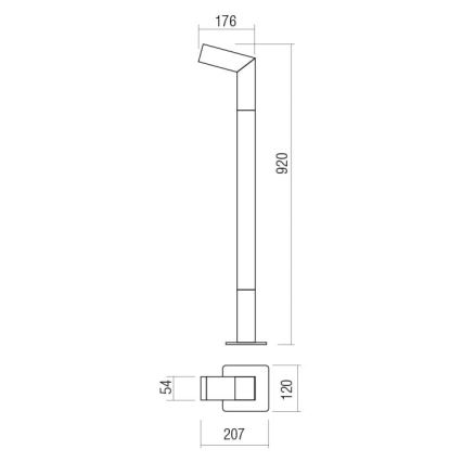 Redo 90512 - Lampe LED extérieure WOODY LED/10W/230V IP54 anthracite