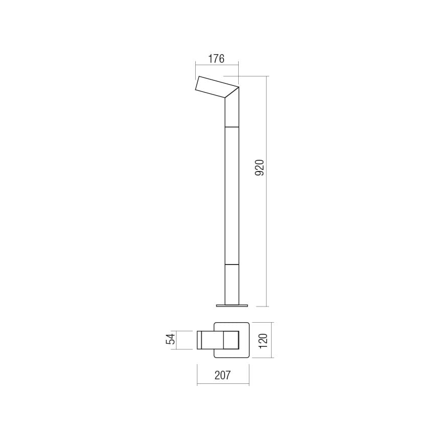Redo 90512 - LED-Außenleuchte WOODY LED/10W/230V IP54 anthrazit