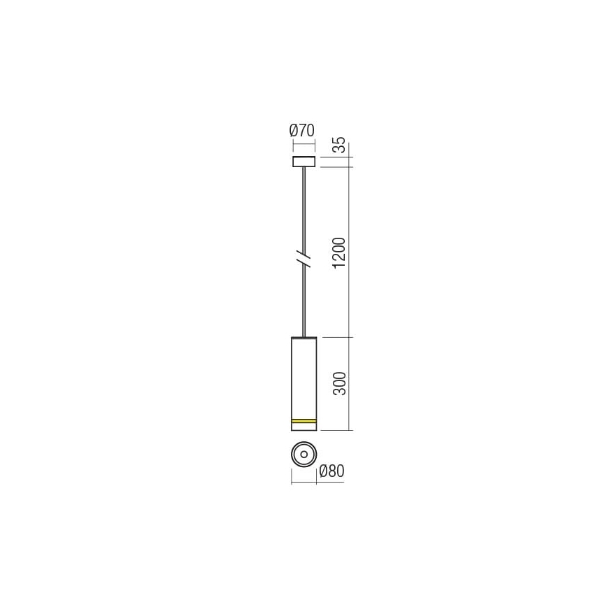 Redo 90513 - Lampada LED a sospensione da esterno KLOU LED/9W/230V IP54 bianco
