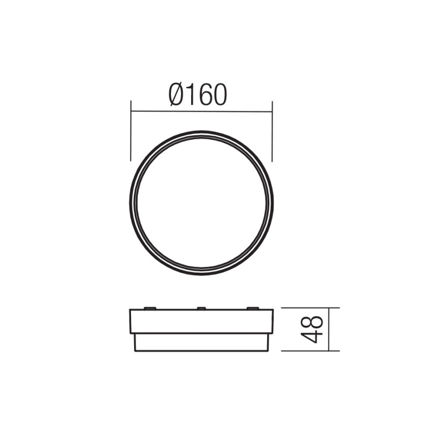 Redo 90516 - LED-Deckenleuchte für den Außenbereich URANIA LED/10W/230V d 16 cm IP65 anthrazit