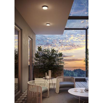 Redo 90516 - Plafonnier extérieur URANIA LED/10W/230V d. 16 cm IP65 anthracite