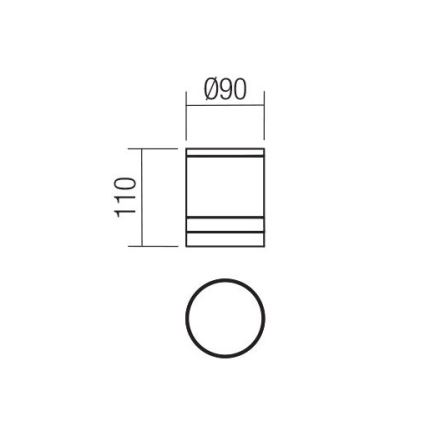 Redo 90519 - Plafoniera da esterno CARGO 1xGU10/28W/230V IP54 antracite