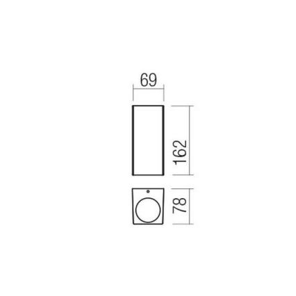 Redo 90531 - Applique murale extérieure BRIO LED/10W/230V 3000K IP54 marron