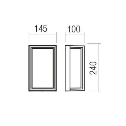 Redo 90533 - Applique a LED da esterno QUADRIS LED/12W/230V IP54 antracite