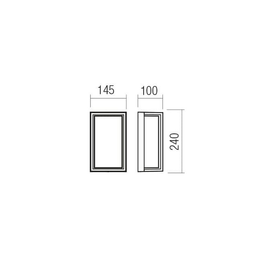 Redo 90533 - Applique a LED da esterno QUADRIS LED/12W/230V IP54 antracite