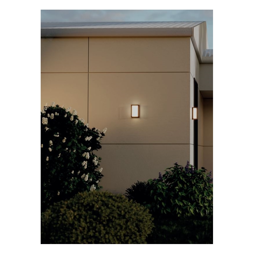 Redo 90534 - Applique a LED da esterno QUADRIS LED/12W/230V IP54 marrone