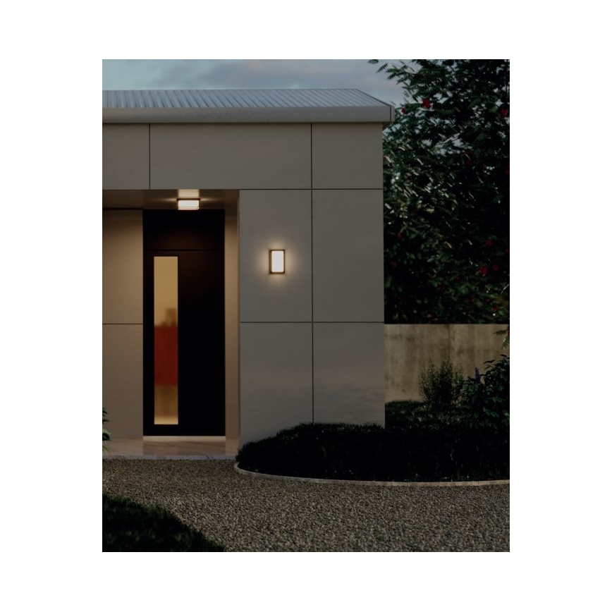 Redo 90534 - Applique a LED da esterno QUADRIS LED/12W/230V IP54 marrone