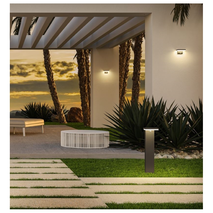 Redo 90535 - Applique a LED solare con sensore TAIYO LED/2W/3,7V 3000K IP54 antracite