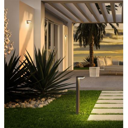 Redo 90535 - Applique a LED solare con sensore TAIYO LED/2W/3,7V 3000K IP54 antracite
